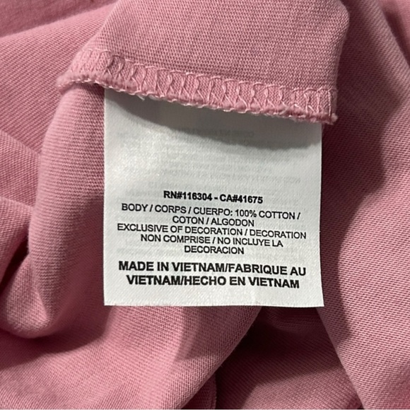 Converse Cropped T-shirts Women’s XL Short Sleeve Crew Neck Pink Graphic Logo - Picture 5 of 6